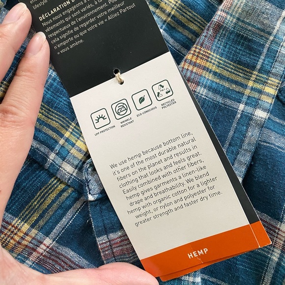 Royal Robbins plaid button up hemp shirt - Picture 7 of 7